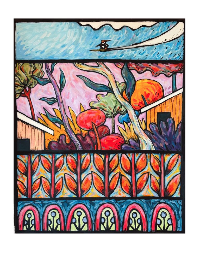 Parfum secret, peinture acrylique originale de Pauline Beugniot